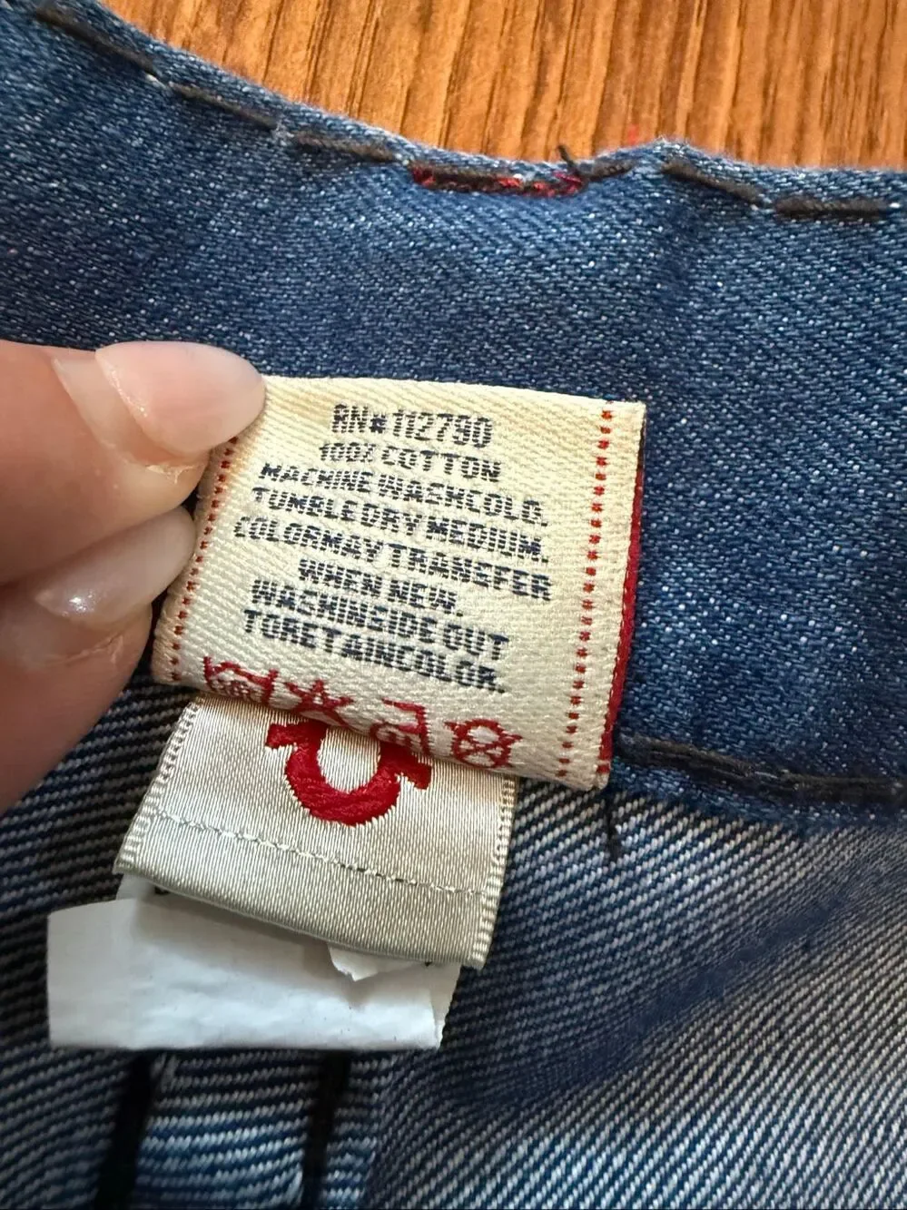 True Religion Men's Billy Super T Seat 34 Cotton Straight Leg Jeans Blue Size 36